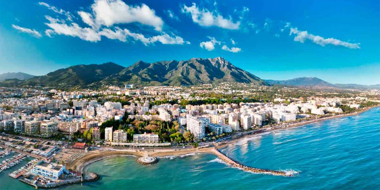 Foto panorámica de la Costa del Sol.